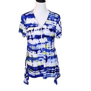 Chaus‎ Tie Dye Shark Bite Top Size X-Large
